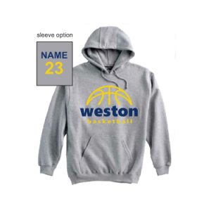 Weston Youth Basketball Heavyweight Hoody in Grey