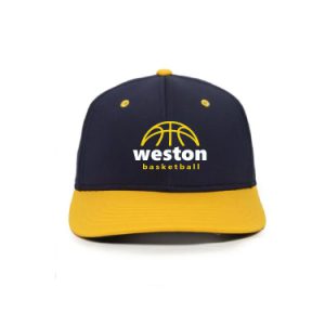 Weston Youth Basketball Trucker Hat in Navy/Gold