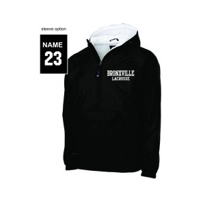 Bronxville H.S. Women's Lacrosse LINED 1/4 Zip Pullover Jacket in Black