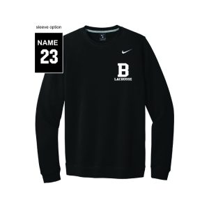 Bronxville H.S. Women's Lacrosse NIKE Crew Neck Sweatshirt in Black