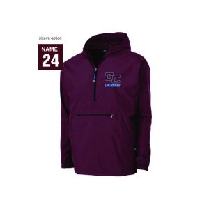 Garden City Youth Lacrosse Team Windbreaker in Maroon