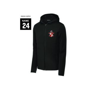 Tappan Zee Youth Lacrosse Hooded Soft Shell Jacket in Black