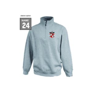 Tappan Zee Youth Lacrosse 1/4 Zip Fleece Pullover in Grey