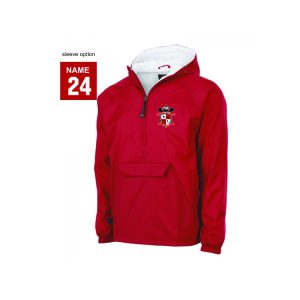 Tappan Zee Youth Lacrosse LINED 1/4 Zip Pullover Jacket in Red