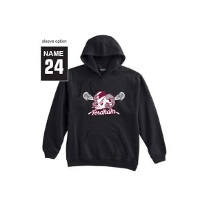 Fordham Lacrosse Heavyweight Cotton Hoody in Black