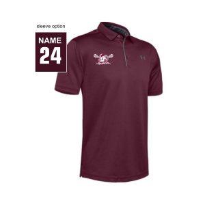 Fordham Lacrosse Under Armour Dri Fit Polo in Maroon