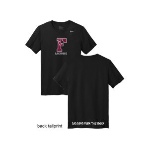 Fordham Lacrosse NIKE Short Sleeve Dri Fit Shooting Shirt in Black