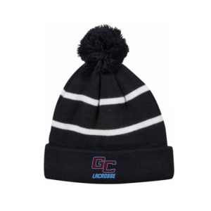 Garden City Youth Lacrosse Pom-Pom Hat - Black/White Stripe
