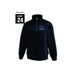 Garden City Youth Lacrosse 1/4 Zip Fleece Pullover in Black