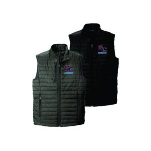 *Great for Moms & Dads* Garden City Youth Lacrosse Puffer Vest in Black or Dark Grey