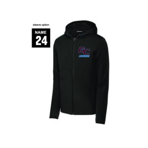Garden City Youth Lacrosse Hooded Soft Shell Jacket in Black