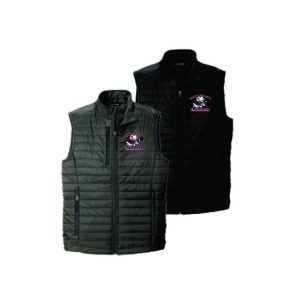 *Great for Moms & Dads* Garden City Rams Lacrosse Puffer Vest in Black or Dark Grey