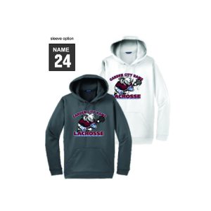 Garden City Rams Lacrosse Moisture Wicking Hoody in Grey or White