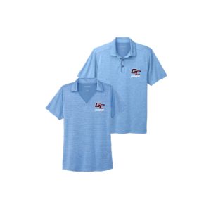 **For Dads & Moms** Garden City Youth Lacrosse Wicking Polo Shirt in Carolina Blue