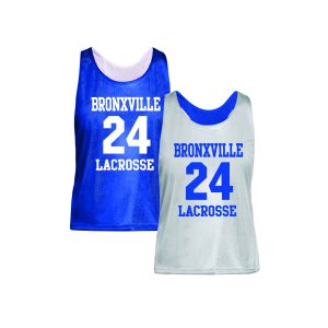 Bronxville H.S. Lacrosse Team Practice Pinnie in Royal & White