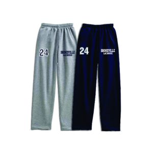 Bronxville H.S. Lacrosse FAN GEAR Heavyweight Fleece Sweatpants in Grey or Black