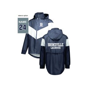 Bronxville H.S. Lacrosse FAN GEAR Team Jacket in Grey/White