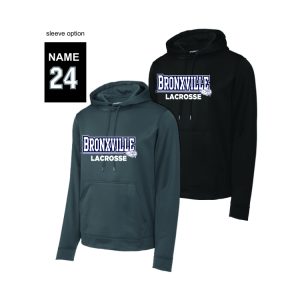 Bronxville H.S. Lacrosse FAN GEAR Moisture Wicking Hoody in Grey or Black