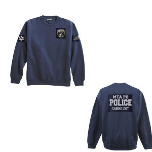 **CADET WEAR** MTAPD Heavyweight Cotton Crew Neck in Navy with Multicolor Logo