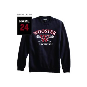 Wooster HS Men's Lacrosse Crew Neck Sweatshirt in Black