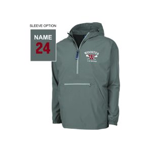 Wooster HS Men's Lacrosse Lightweight Windbreaker Team Jacket in Dark Grey