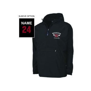 Wooster H.S. Men's Lacrosse LINED 1/4 Zip Pullover Jacket in Black