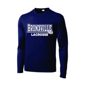 Bronxville H.S. Lacrosse FAN GEAR Long Sleeve Shooting Shirt in Navy