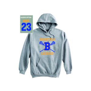Brookfield HS Men's Lacrosse Heavyweight Hoody Sweatshirt in Grey
