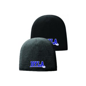 BYLA Lacrosse Lined Beanie Hat in in Black or Grey