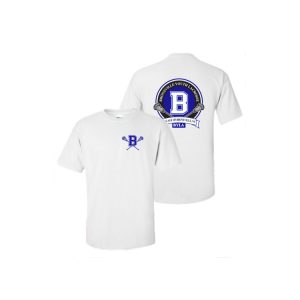 *NEW*BYLA Lacrosse RETRO Throwback Logo SHORT Sleeve Tri Blend Tee in White
