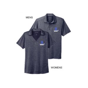 **For Dads & Moms** BYLA Lacrosse Wicking Polo Shirt in Blue with Navy Pinstripe