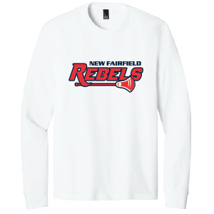 New Fairfield Rebels Lacrosse Long Sleeve Tri Blend Tee in White