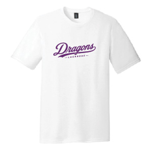 **NEW Logo**Dragons Lacrosse Short Sleeve Tri Blend Tee in White