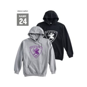 Dragons Lacrosse Heavyweight Cotton Hoody in Grey or Black