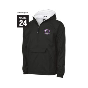 Dragons Lacrosse LINED Team 1/4 Zip Pullover Jacket in Black