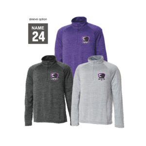 Dragons 1/4 Zip Lightweight Space Dye Pullover - Black or Grey or Purple