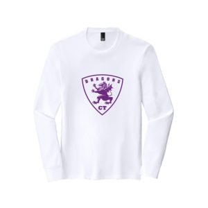 Dragons Lacrosse Long Sleeve Tri Blend Tee in White