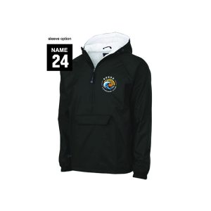 Surge Lacrosse LINED 1/4 Zip Pullover Team Jacket in Black