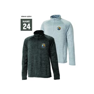 Surge Lacrosse 1/4 Zip Lightweight Space Dye Pullover - Black or Grey