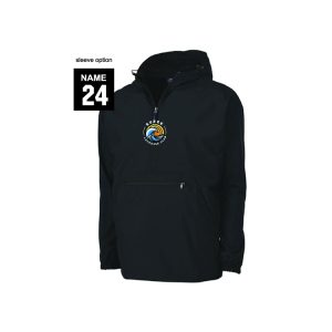 Surge Lacrosse Lightweight Summer UNLINED Team Windbreaker in Black