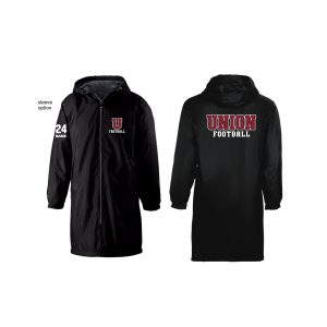 Union College Football Sideline Stadium Jacket in Black