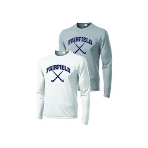 FYFHA Long Sleeve Performance Wicking Tee in White or Grey