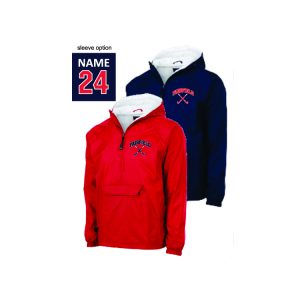 FYFHA 1/4 Zip LINED Pullover Team Jacket in Red or Navy