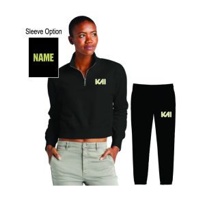 *NEW* KAI SET - Women's Soft Fleece 1/2 Zip Pullover AND Soft Fleece Joggers in Black