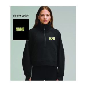 *NEW*KAI Women's Lululemon Scuba Oversized Funnel Neck 1/2 Zip Pullover in Black