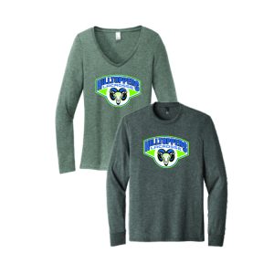 Carolina Hilltoppers Long Sleeve Tri Blend Tee in Grey