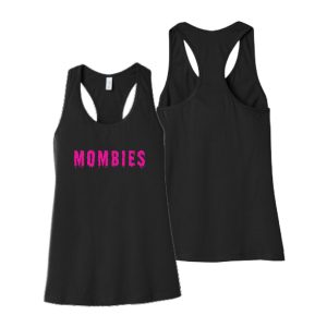 MOMbies Tri Blend Flowy Racerback Tank in Black