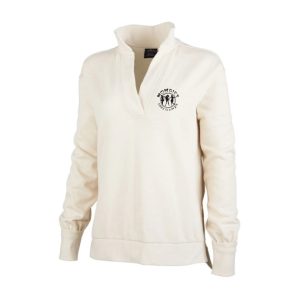 MOMbies Coastal V-Neck Sweatshirt in Ivory