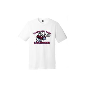 *NEW* Garden City Rams Lacrosse SHORT Sleeve Tri Blend Tee in WHITE