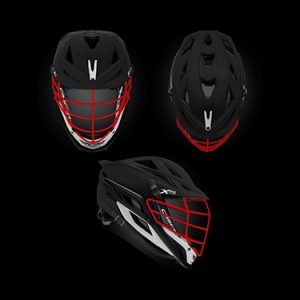 Warde HS Men's Lacrosse XRS Pro Helmet in Black & Red
